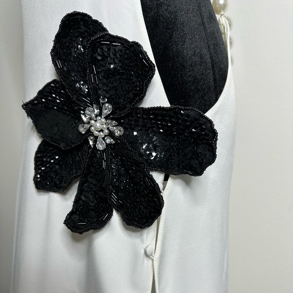 PatBo Halterneck Feather Trim Gown - Picture 12 of 13